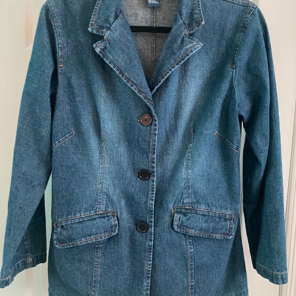 Denim jacket blazer size Large